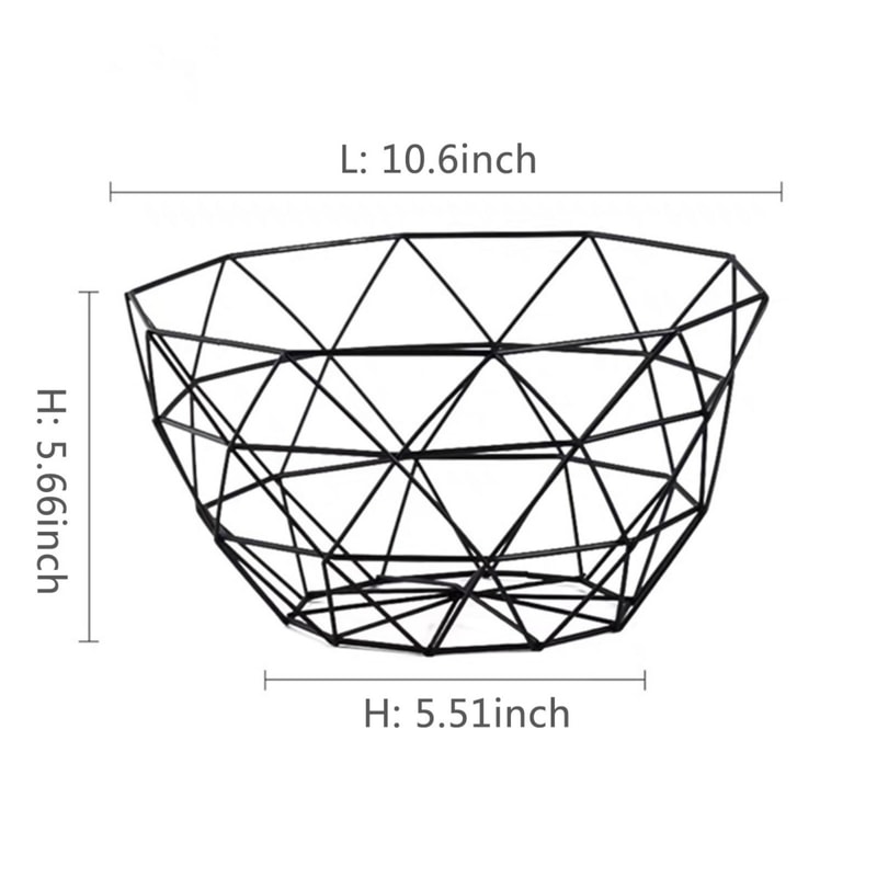 Metal Fruit Basket Simple Fruit Basin MultiSize Iron Snack Storage Bread Vegetable Organizer Kitche 8