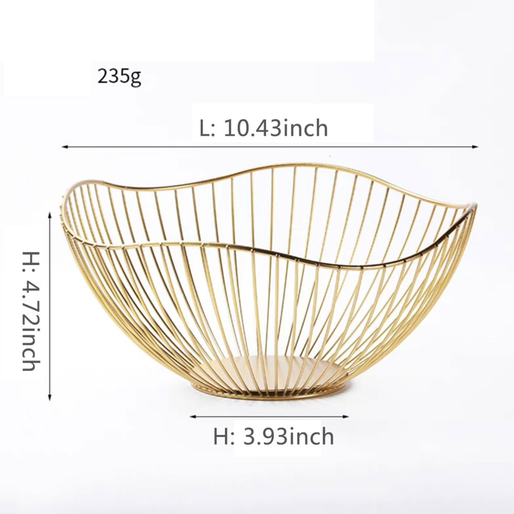 Metal Fruit Basket Simple Fruit Basin MultiSize Iron Snack Storage Bread Vegetable Organizer Kitche 5