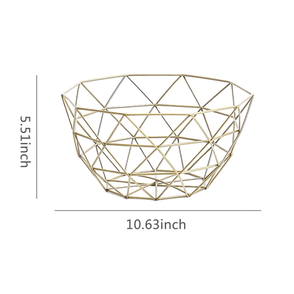 Metal Fruit Basket Simple Fruit Basin MultiSize Iron Snack Storage Bread Vegetable Organizer Kitche 7