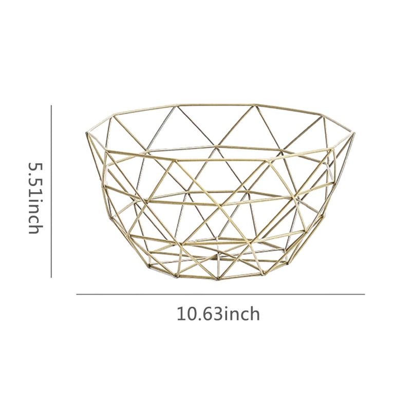Metal Fruit Basket Simple Fruit Basin MultiSize Iron Snack Storage Bread Vegetable Organizer Kitche 7