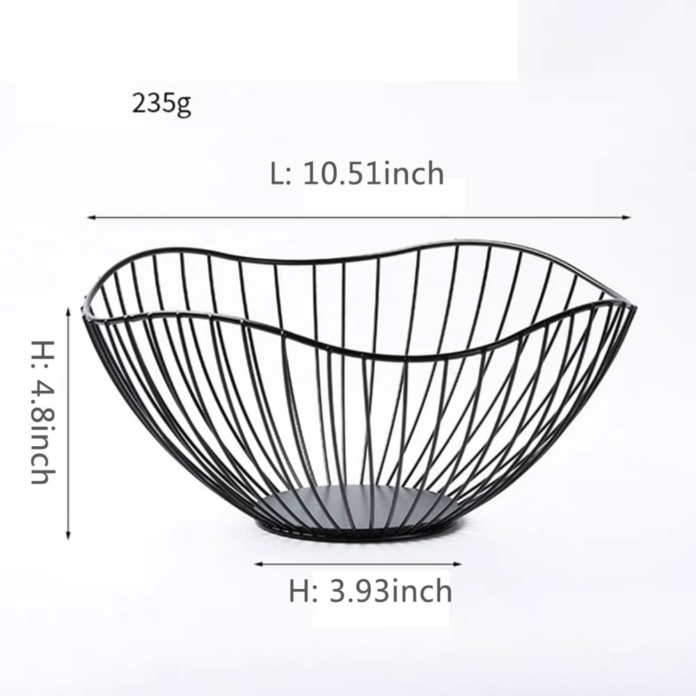 Metal Fruit Basket Simple Fruit Basin MultiSize Iron Snack Storage Bread Vegetable Organizer Kitche 6