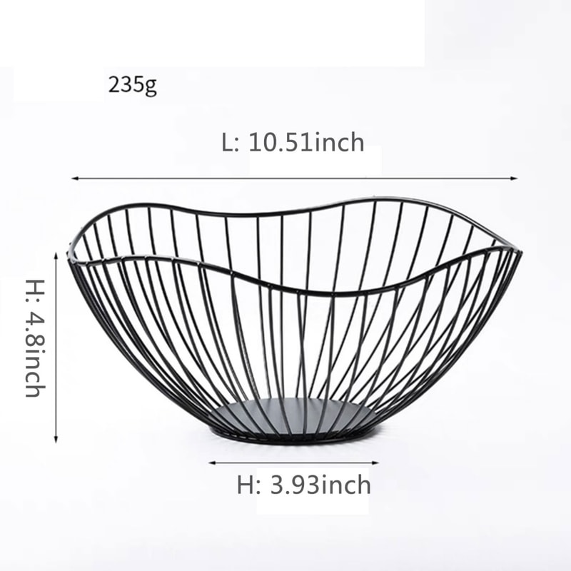 Metal Fruit Basket Simple Fruit Basin MultiSize Iron Snack Storage Bread Vegetable Organizer Kitche 6