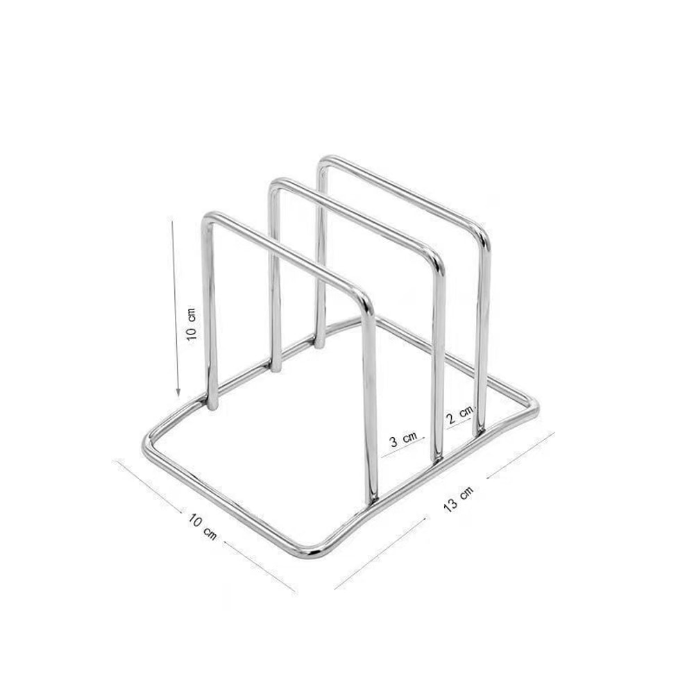 HeavyDuty Stainless Steel Pot Lid And Cutting Board Organizer Combo SpaceSaving Countertop Rack Wit 5
