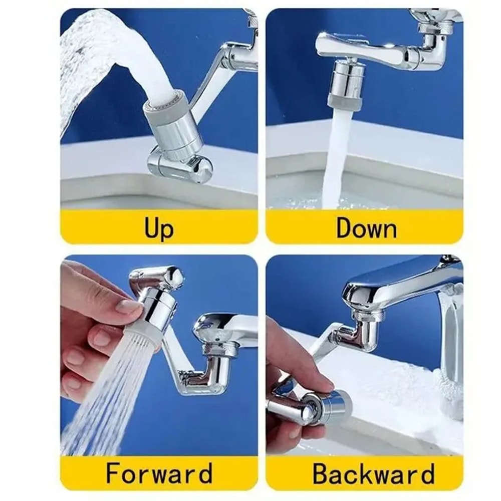 Faucet Extender Alloy Robotic Arm 1080 Rotating Universal Faucet Extension For Bathroom Sink 3