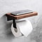 Wall Mount Wooden Toilet Paper Holder Bathroom Storage Shelf With Phone Holder Towel Roll Shelf For 6