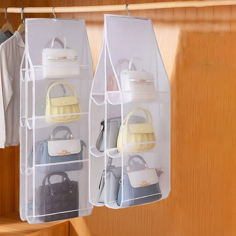 Transparent Hanging Handbag Organizer Closet Storage Bag Clear Sundry Shoe Hanger Wardrobe Pouch Ac 1