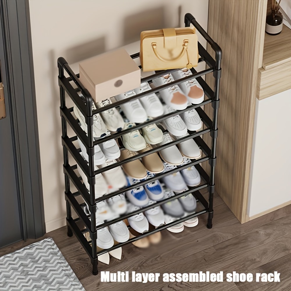 Stackable MultiTier Metal Shoe Rack Organizer Freestanding Storage For Closet Bedroom Indoor And Ou 1