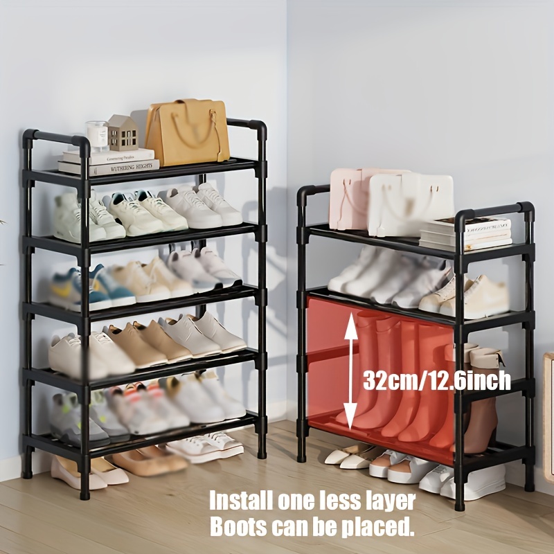 Stackable MultiTier Metal Shoe Rack Organizer Freestanding Storage For Closet Bedroom Indoor And Ou 2