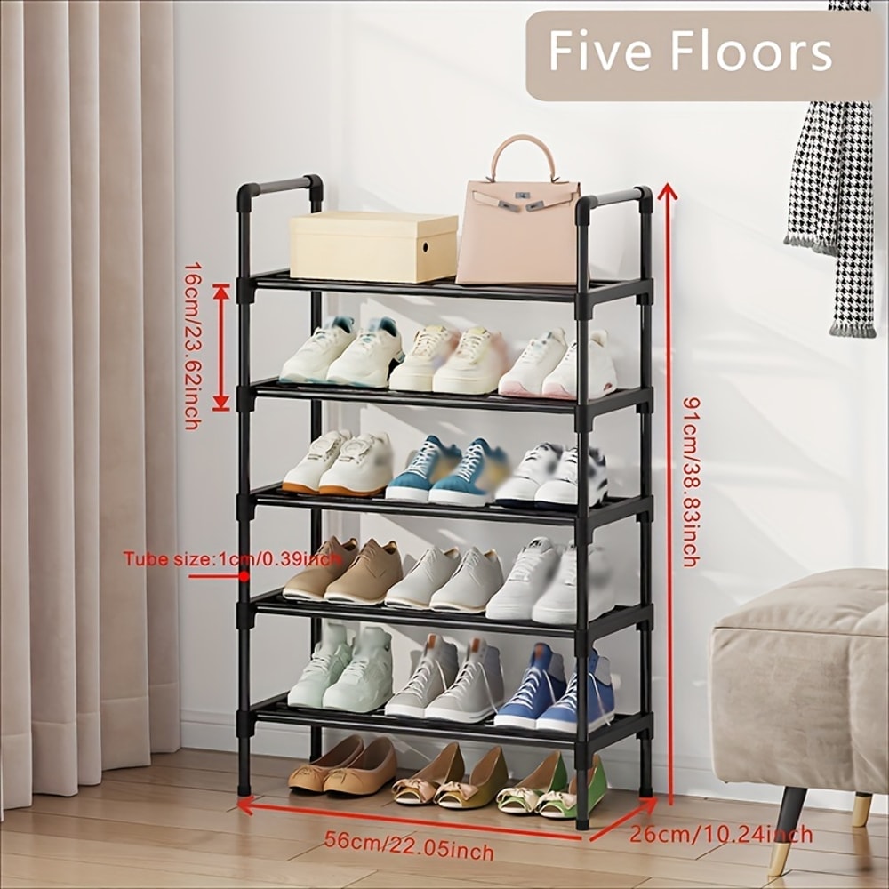 Stackable MultiTier Metal Shoe Rack Organizer Freestanding Storage For Closet Bedroom Indoor And Ou 3