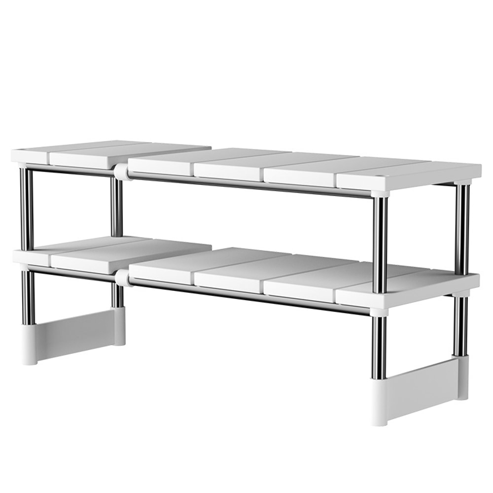 Expandable Kitchen And Bathroom Cabinet Organizer Adjustable Under Sink Storage Rack Durable MultiL 6