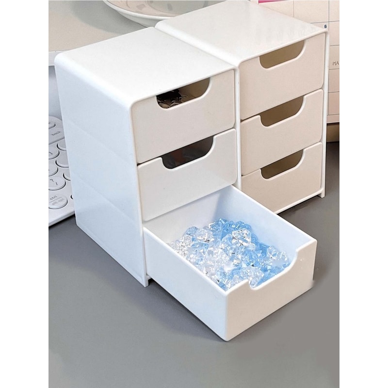 Mini Desktop Organizer Storage Box For Jewelry Earrings Rings Necklaces Lipstick Cosmetics With Dra 1