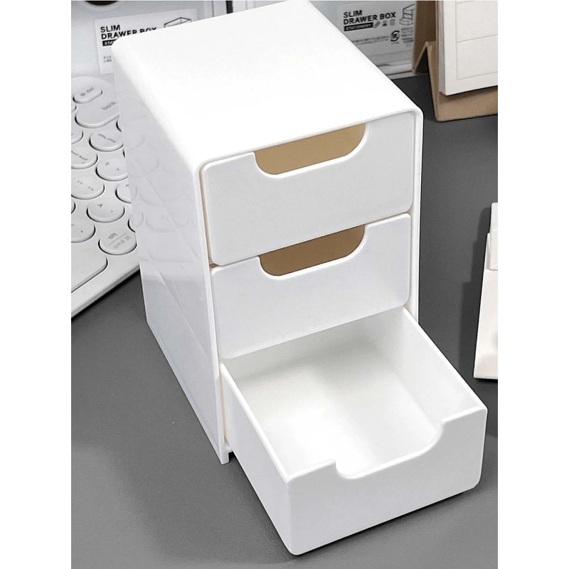 Mini Desktop Organizer Storage Box For Jewelry Earrings Rings Necklaces Lipstick Cosmetics With Dra 2