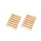 SelfDraining Elegant Wooden Soap Dish Natural Wood Finish Soap Box For Bathroom Decor 5