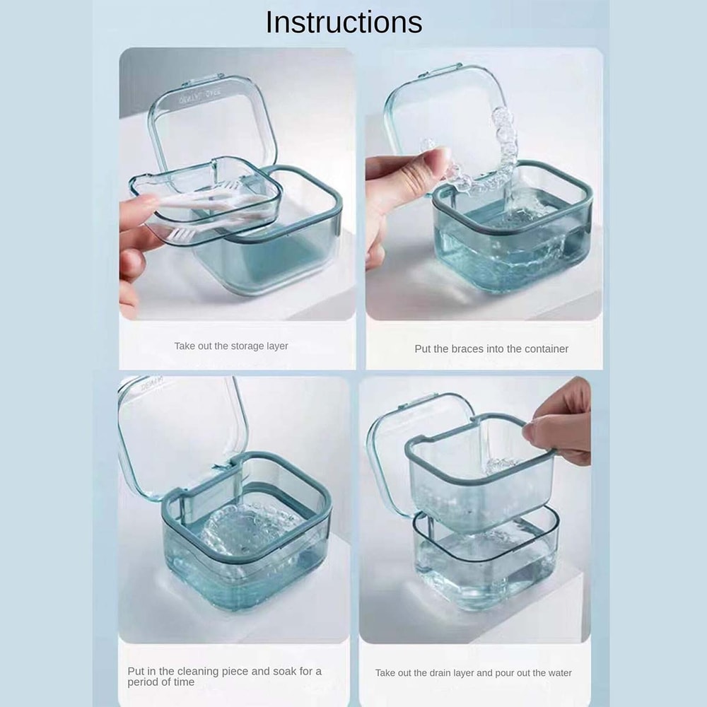 Portable Storage Box For Invisible Braces And Orthodontic Retainers Travel Denture Case 3