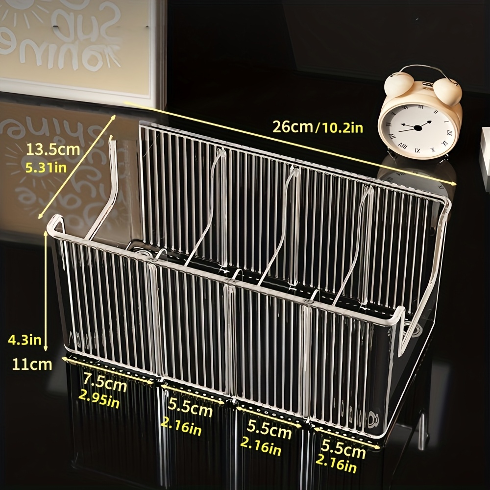 Plastic Belt Organizer Large Capacity Divided Storage Shelf Transparent Dustproof For Wardrobe Make 5