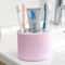 Freestanding Toothbrush Holder ABS Plastic Bathroom Organizer With Drain Holes Toothpaste Stand Per 3