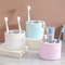 Freestanding Toothbrush Holder ABS Plastic Bathroom Organizer With Drain Holes Toothpaste Stand Per 0