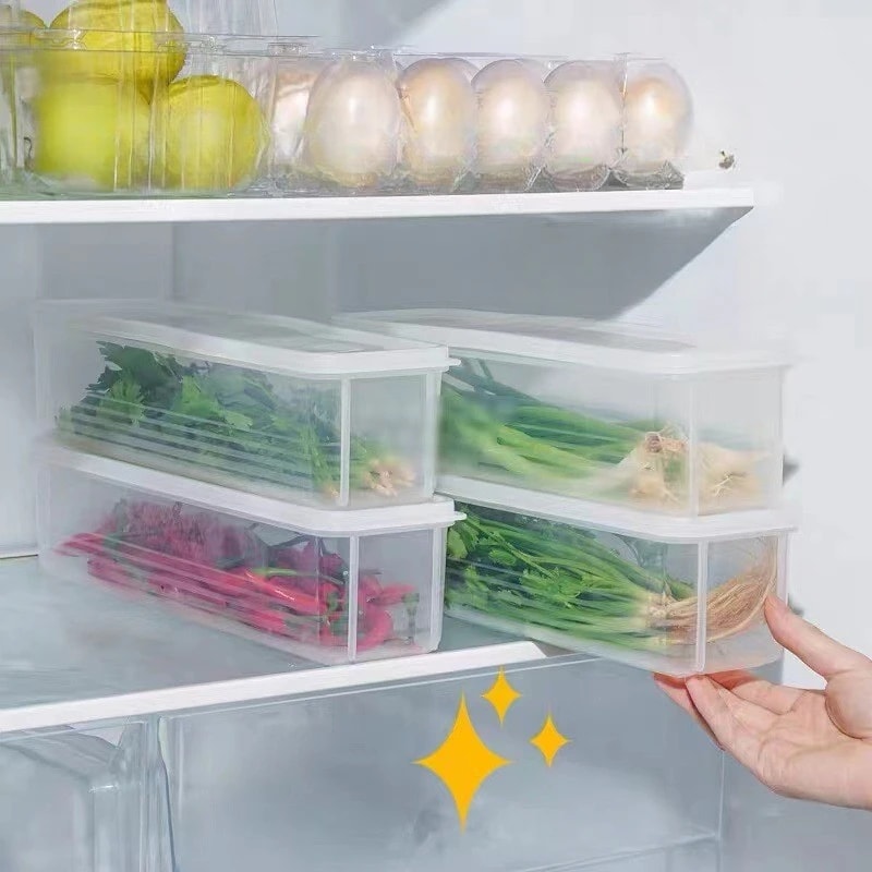 Cilantro Green Onion Storage Box Airtight Refrigerator Container BPAFree FreshKeeping Organizer 1