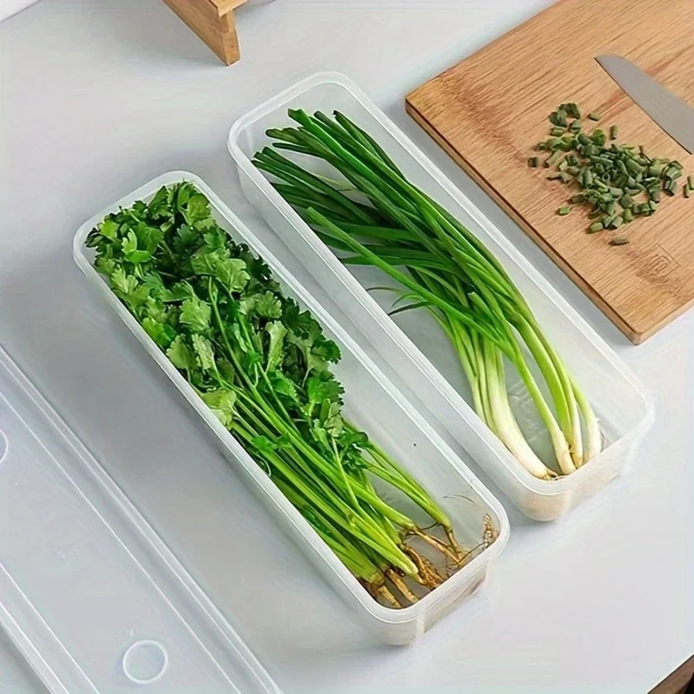 Cilantro Green Onion Storage Box Airtight Refrigerator Container BPAFree FreshKeeping Organizer 2