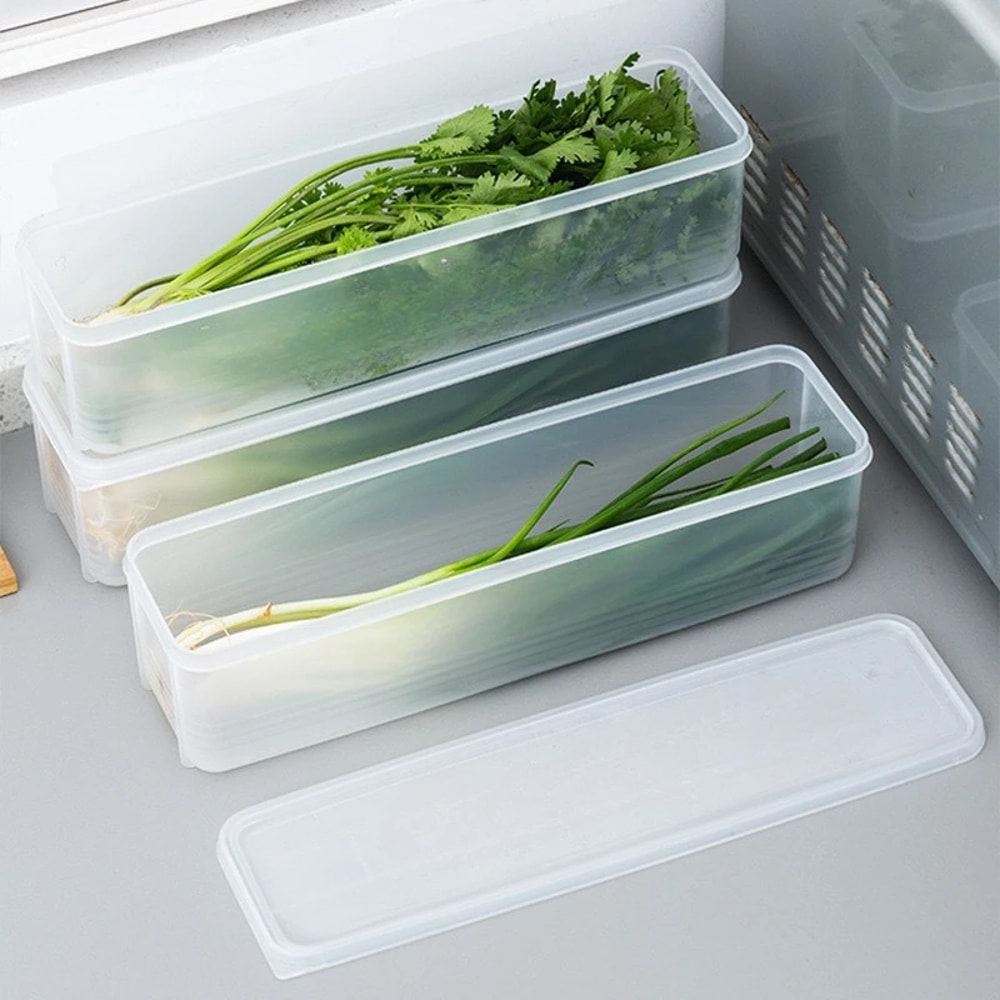 Cilantro Green Onion Storage Box Airtight Refrigerator Container BPAFree FreshKeeping Organizer 3