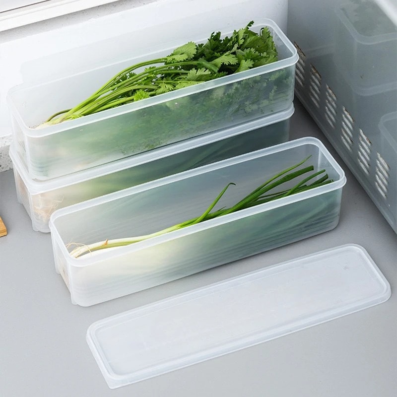 Cilantro Green Onion Storage Box Airtight Refrigerator Container BPAFree FreshKeeping Organizer 3