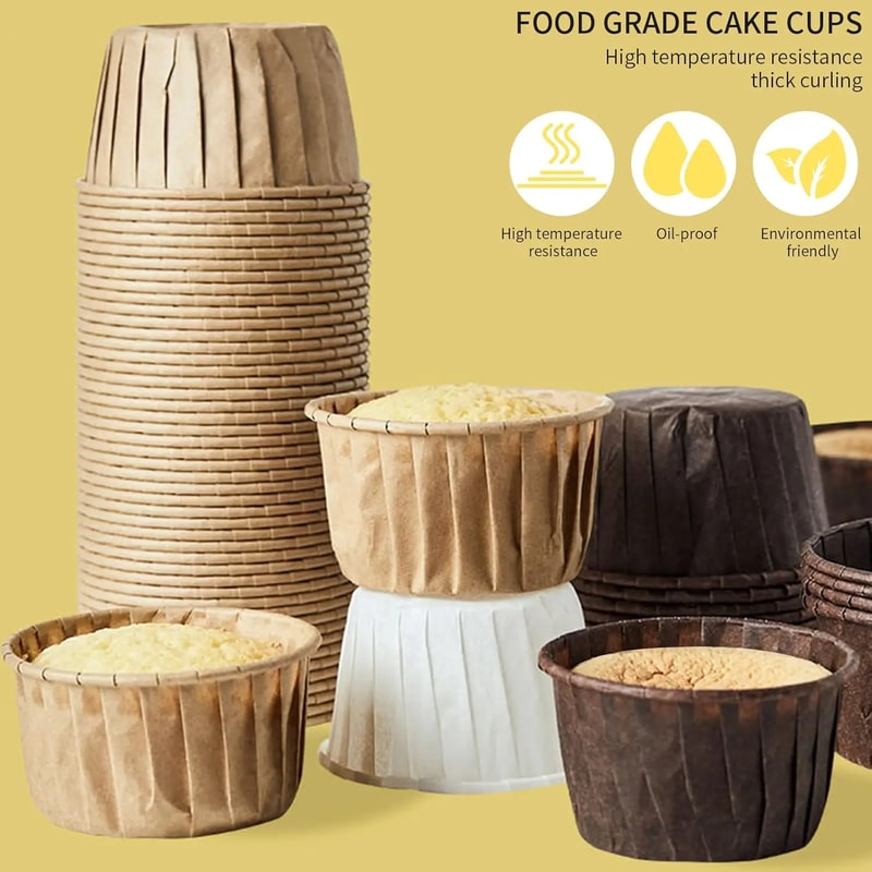 Decorating Cases Muffin Souffle Cake Paper Baking Cups For Weddings Birthdays Christmas 3