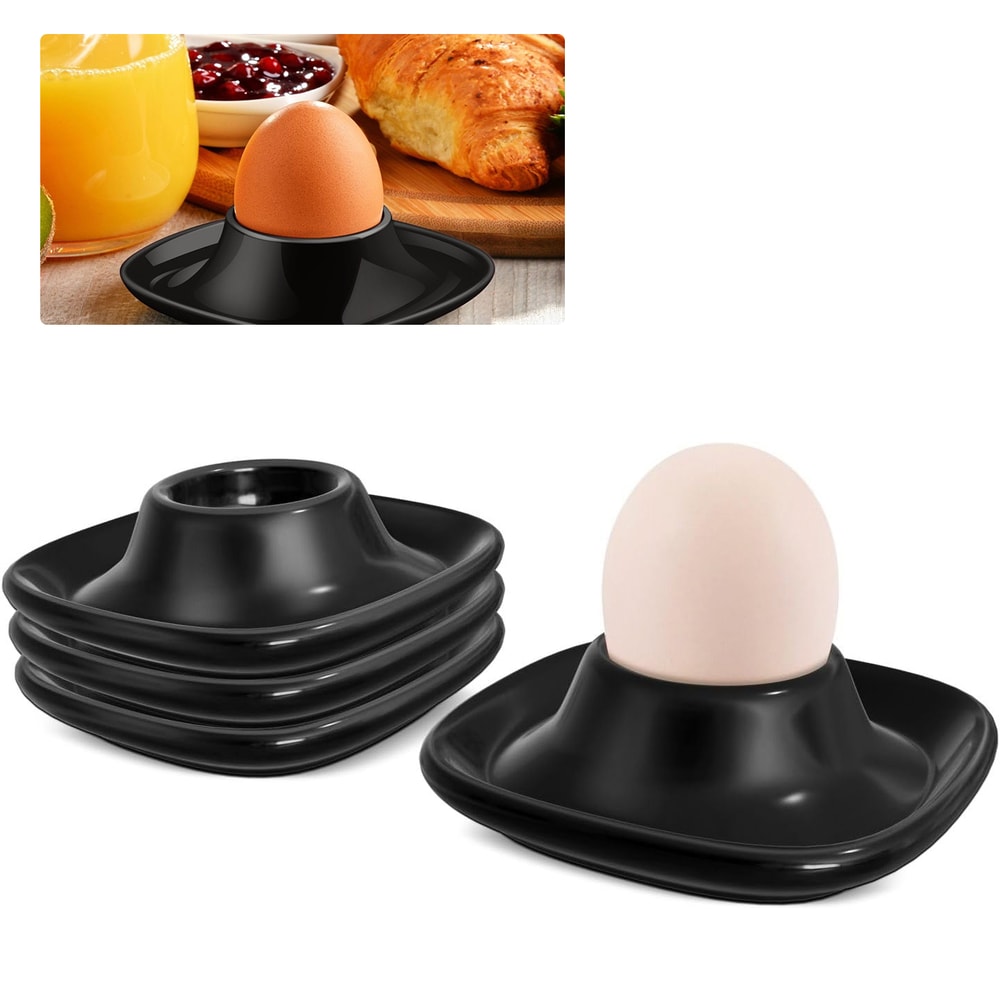 Soft Boiled Egg Holder Stackable Egg Coddler Cups With Base For Breakfast Brunch Table Decor 0
