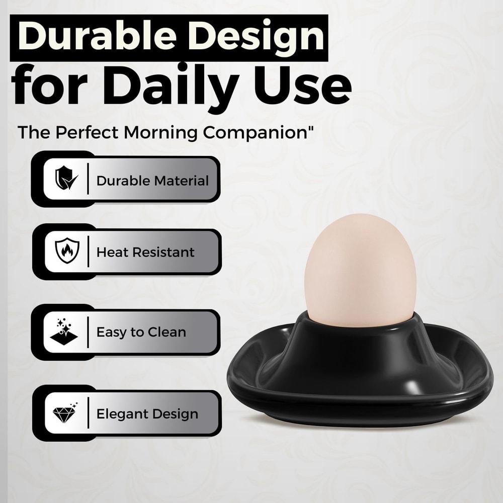 Soft Boiled Egg Holder Stackable Egg Coddler Cups With Base For Breakfast Brunch Table Decor 3