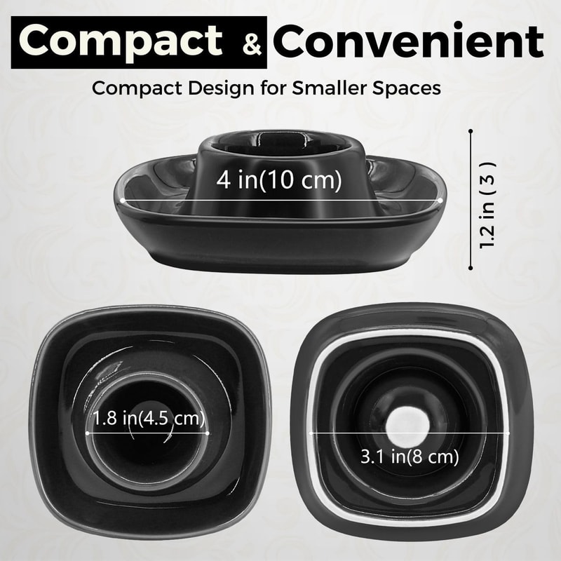 Soft Boiled Egg Holder Stackable Egg Coddler Cups With Base For Breakfast Brunch Table Decor 4