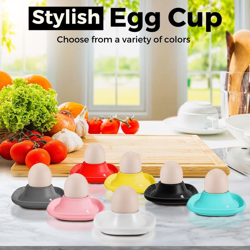 Soft Boiled Egg Holder Stackable Egg Coddler Cups With Base For Breakfast Brunch Table Decor 2