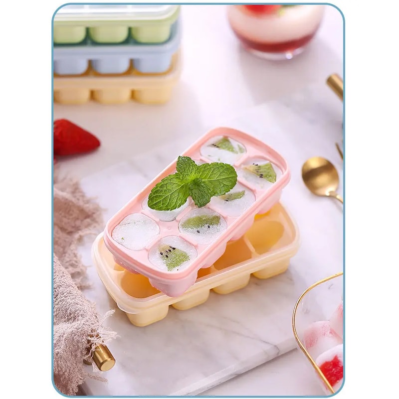 Reusable Square Ice Cube Trays For Freezer Block Ice Molds Ice Maker For Cocktails Whiskey 2