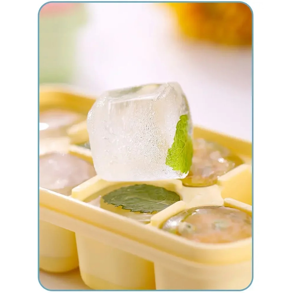 Reusable Square Ice Cube Trays For Freezer Block Ice Molds Ice Maker For Cocktails Whiskey 3