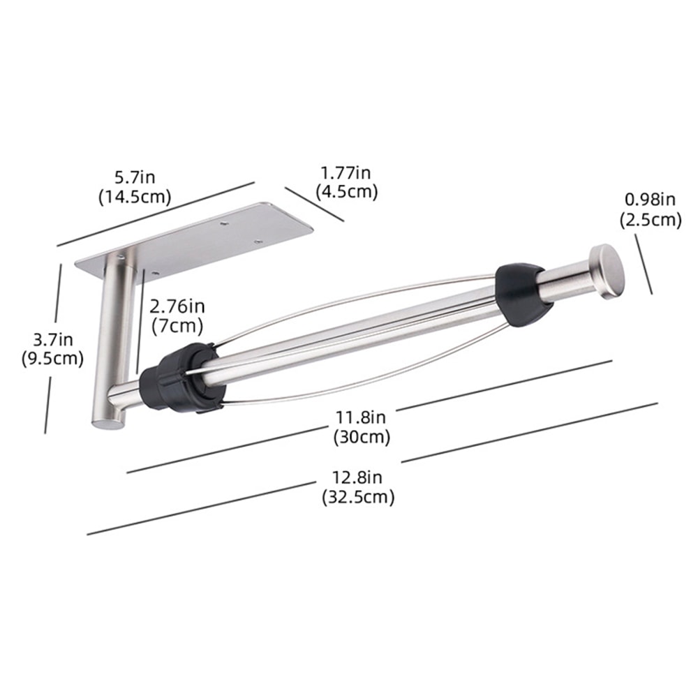 Punchfree Adhesive Bathroom Paper Towel Holder Stainless Steel Toilet Paper Storage Rack 5