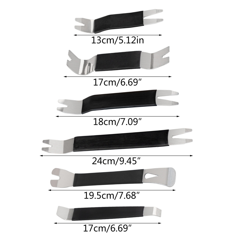 Portable Metal Pry Tools For Car Trim Removal Dashboard Audio Panel Disassembly Repair Kit 5