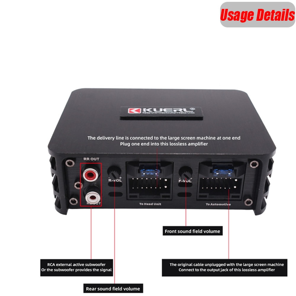 DSP Car Audio Speaker Class AB Power Amplifier NonDestructive Installation Android Large Screen 3