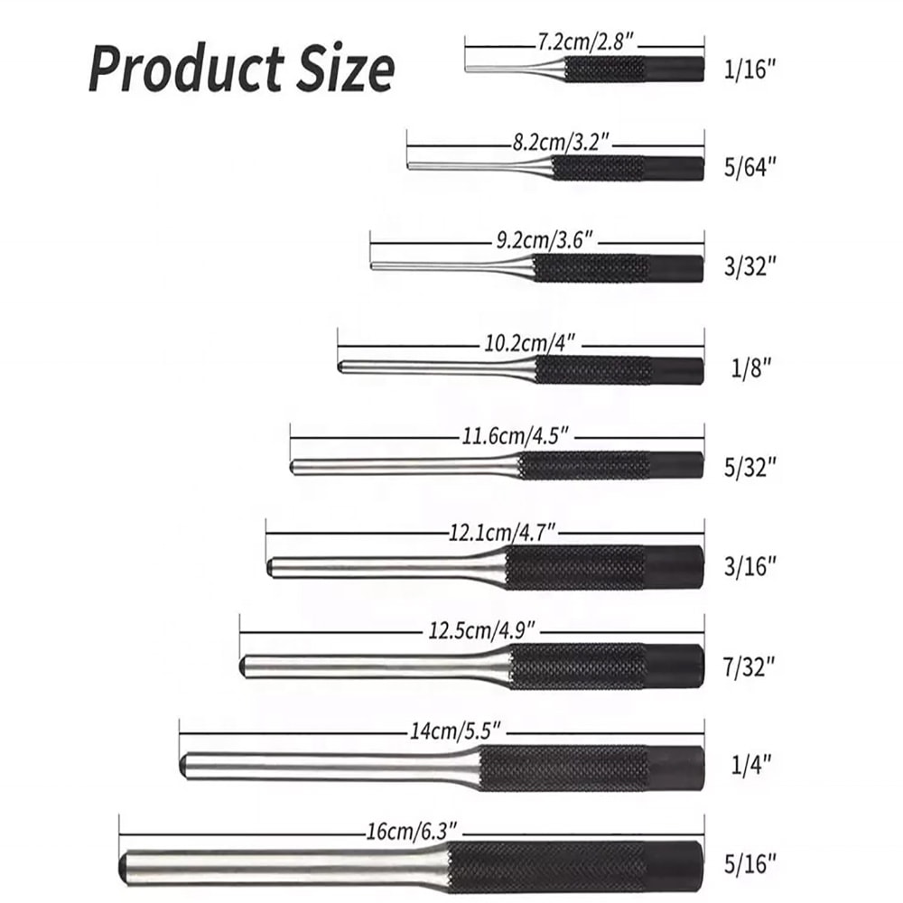 Smithing Punch Set With Bench Block Roll Pin Punches Storage Pouch And Repair Tools For Easy Remova 5