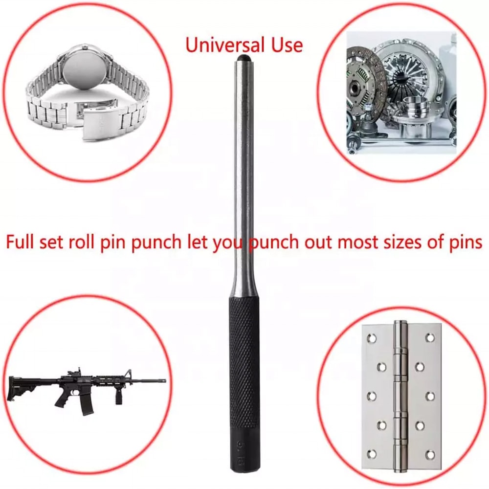 Smithing Punch Set With Bench Block Roll Pin Punches Storage Pouch And Repair Tools For Easy Remova 4