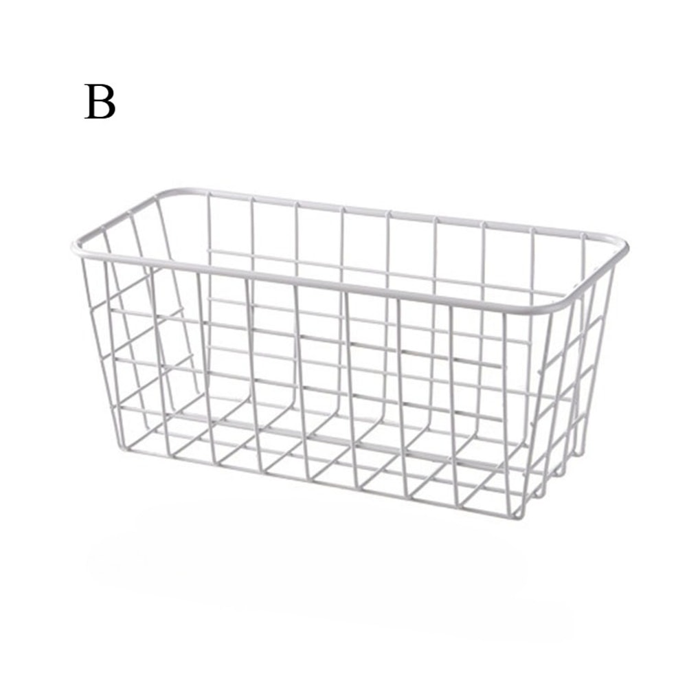 PunchFree Kitchen Cabinet Door Storage Box WallMounted Iron Rack For Plastic Wrap And Bathroom Refr 9