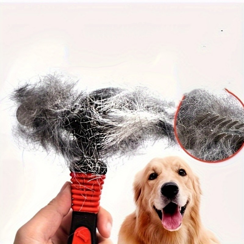 Pet Hair Removal Comb Large Double Row Dog Comb For Thick Hair Hair Brush 3