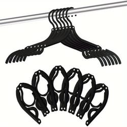 portable folding clothes hangers plastic travel hangers foldable clothes drying rack for travel