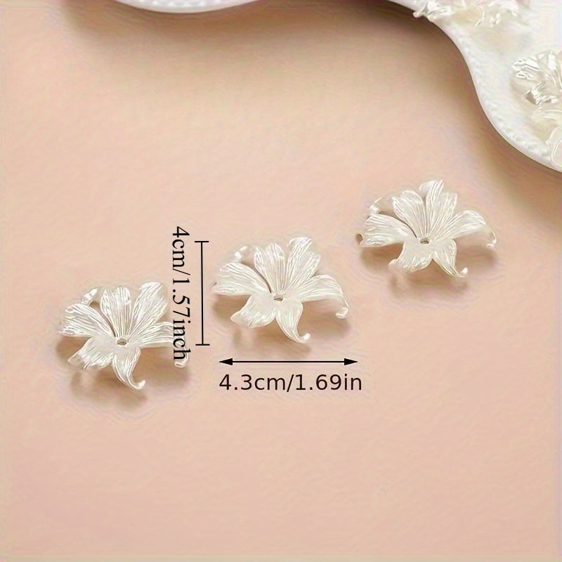 Iris Flower Plastic Beads for Handcrafted Necklaces, Earrings, Keychains, DIY Jewelry Making Supplies