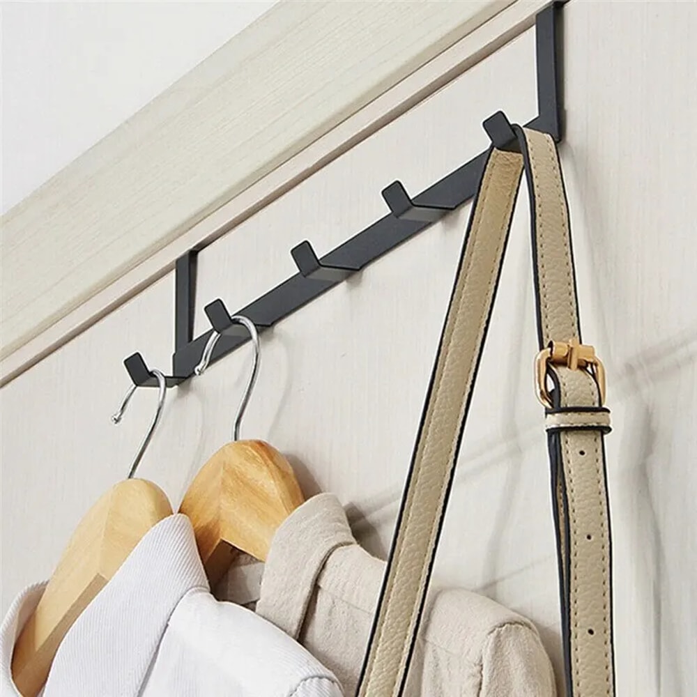 Hooks Over The Door Organizer Rack With Hooks For Clothes Coat Hat Towel Hanger Bathroom Kitchen Ac 1