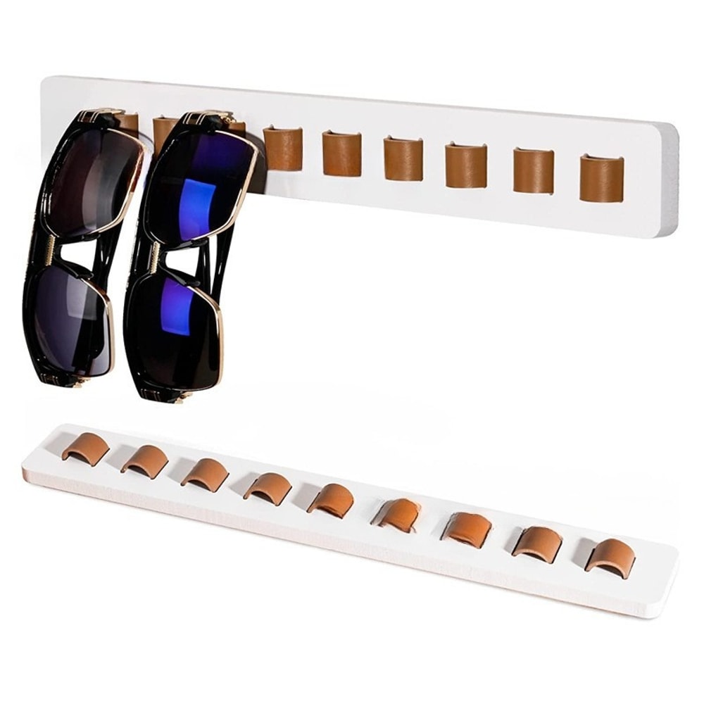 Eyeglass Rack Wooden Wall Mounted Glasses Storage Organizer for Sunglasses