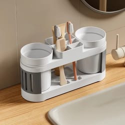 new bathroom toothbrush and toothpaste shelf all-in-one holder for mouthwash cup and bathroom wash set