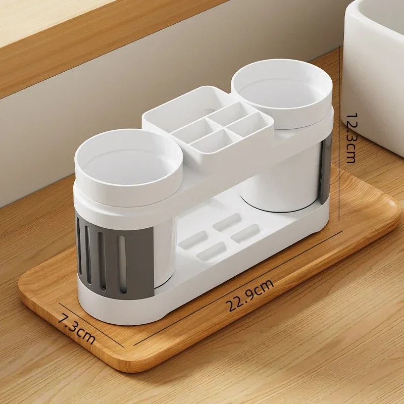 New Bathroom Toothbrush And Toothpaste Shelf Allinone Holder For Mouthwash Cup And Bathroom Wash Se 9