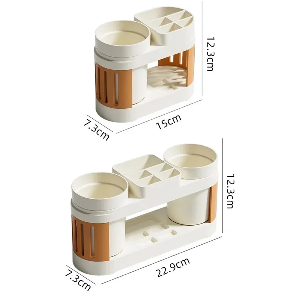 New Bathroom Toothbrush And Toothpaste Shelf Allinone Holder For Mouthwash Cup And Bathroom Wash Se 5