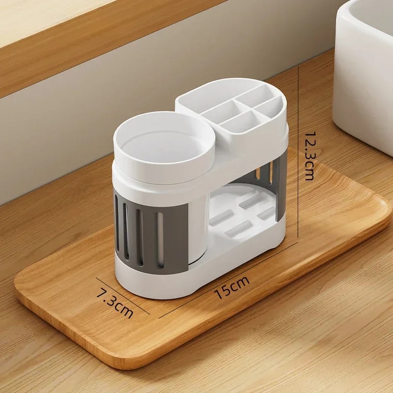 New Bathroom Toothbrush And Toothpaste Shelf Allinone Holder For Mouthwash Cup And Bathroom Wash Se 7