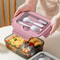 Square Divided Bento Box With Tableware Leakproof MicrowaveSafe Lunch Box For Office Picnic Campin 0