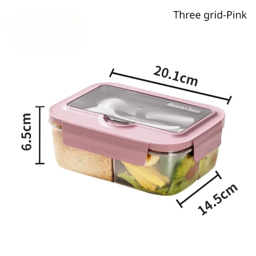 Square Divided Bento Box With Tableware Leakproof MicrowaveSafe Lunch Box For Office Picnic Campin 9