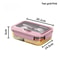 Square Divided Bento Box With Tableware Leakproof MicrowaveSafe Lunch Box For Office Picnic Campin 6